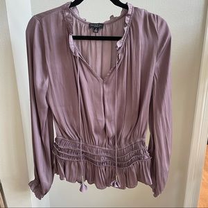 Current Air Metallic Long Sleeve top